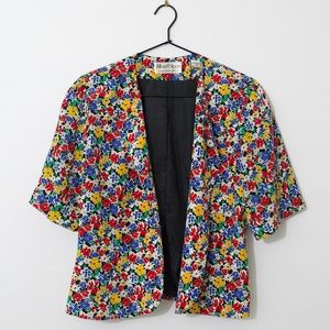 COPY - VINTAGE Albert Nipon Floral Jacket Blazer 80s/90s